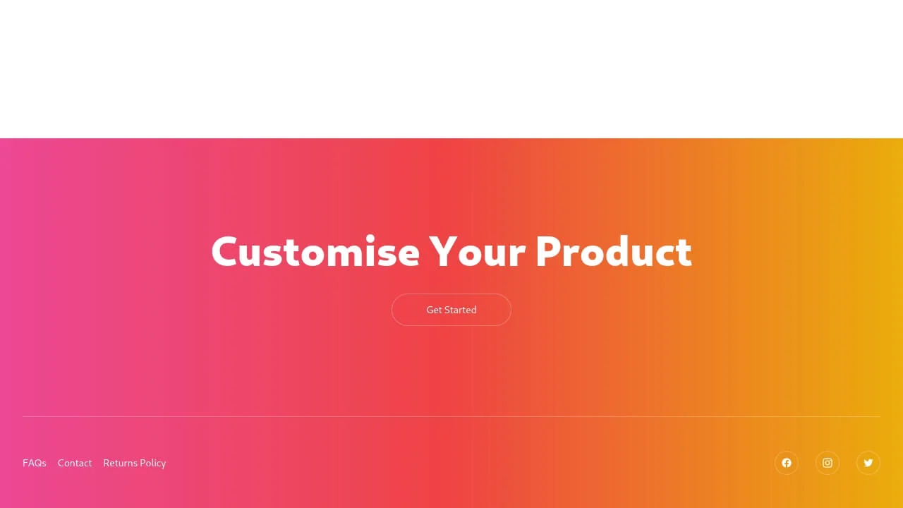 Call to Action with Gradient Footer