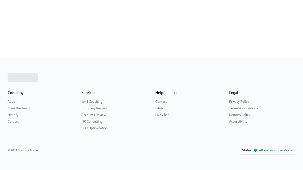 Simple with Service Status Footer