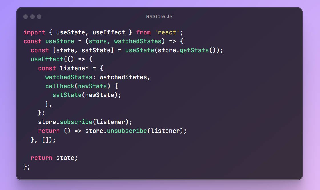 A lightweight and simple state management library for JavaScript