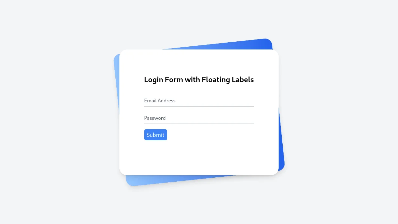 Login Form with Floating Labels