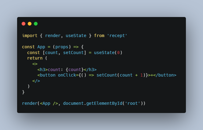 Lightweight react-like library. Support for asynchronous rendering and hooks