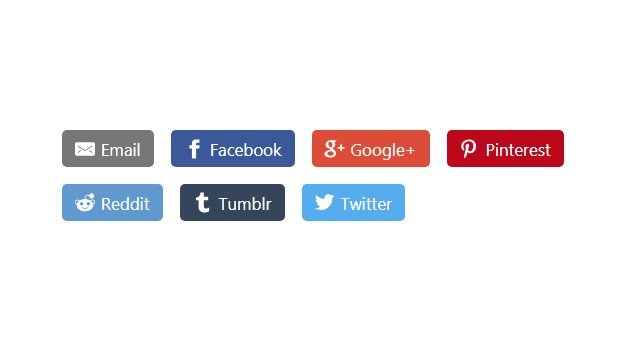 Lightweight social sharing buttons for React