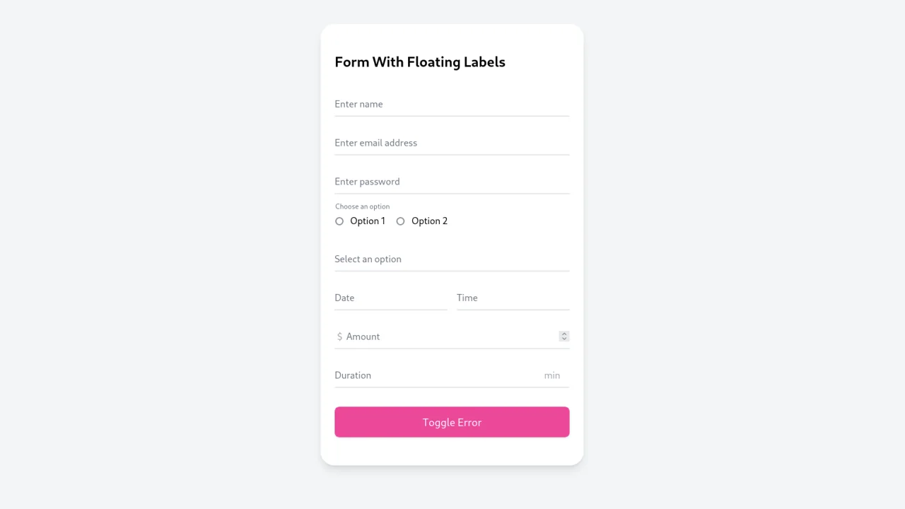 Floating Form Labels