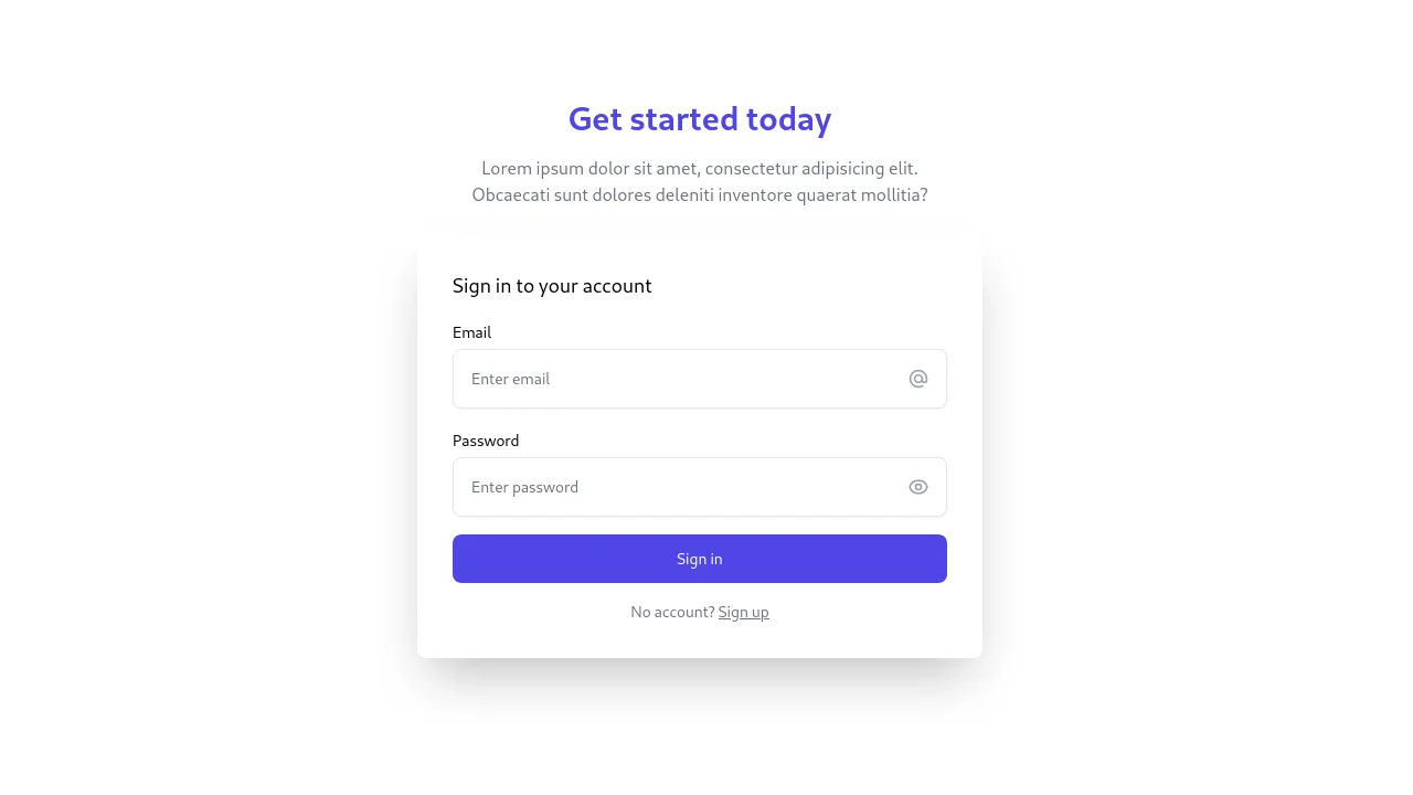 Form Components - Login with Highlighted Form
