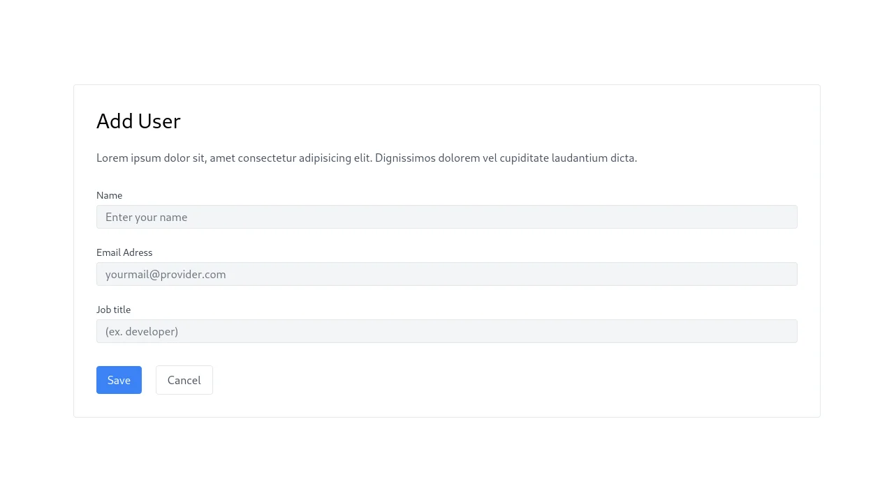 Lexicon Single Column Form