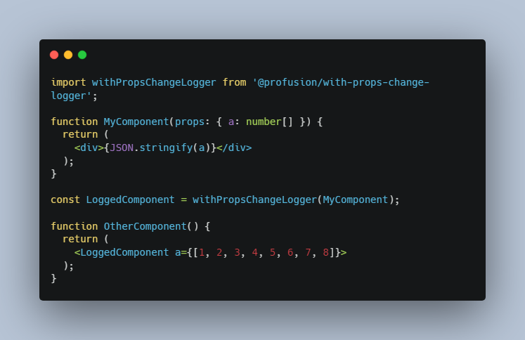 Log Changed Properties in a React Component