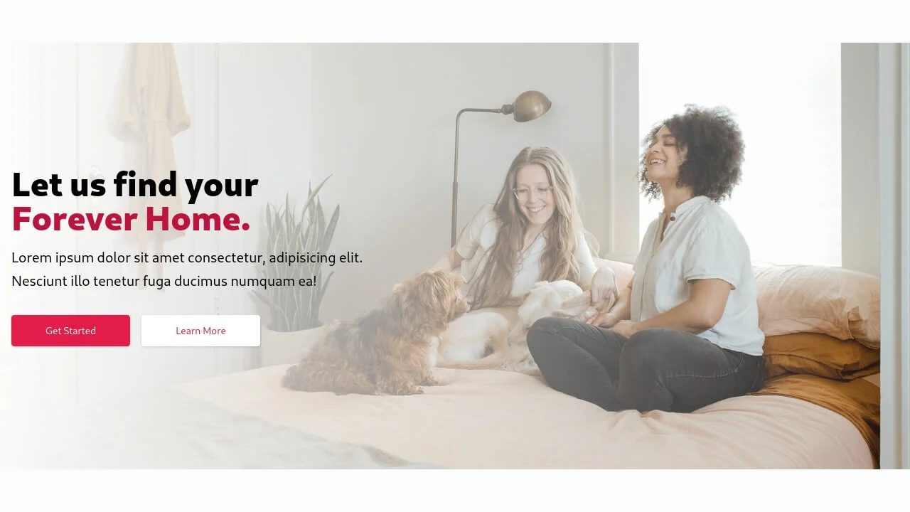 Left with Actions and Image Hero