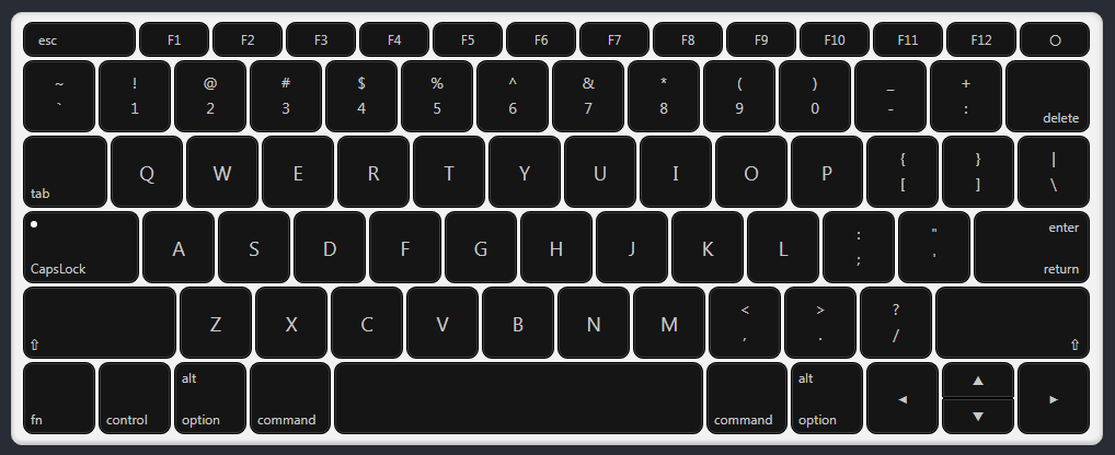 Macbook computer keyboard style for react component