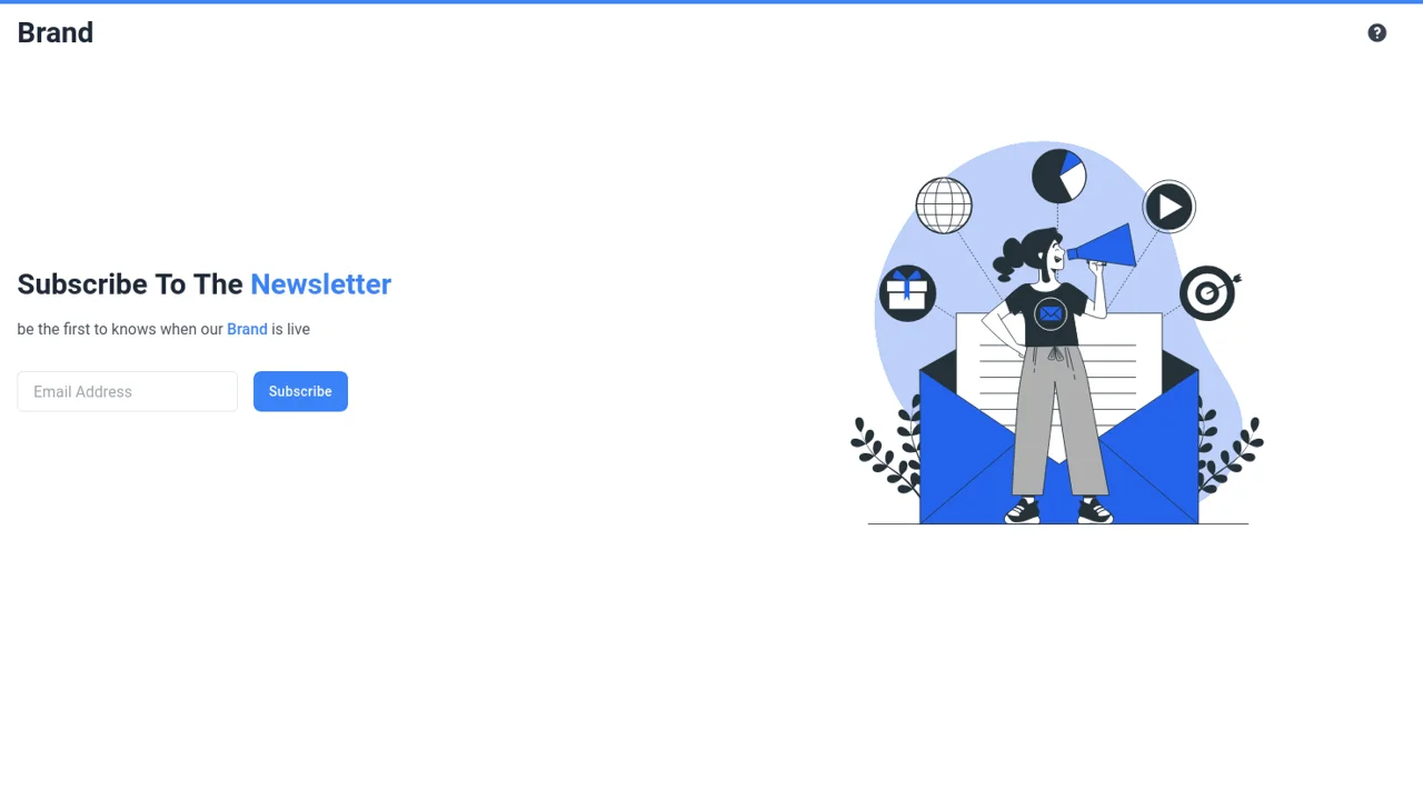 Hero with Newsletter Form