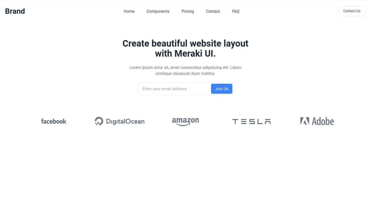 Hero Center Content With Newsletter
