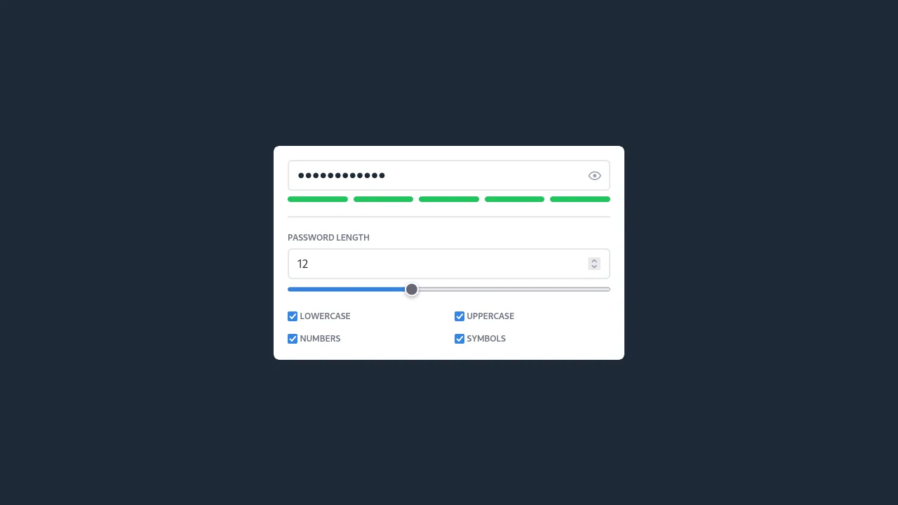Password Generator and Strength Score