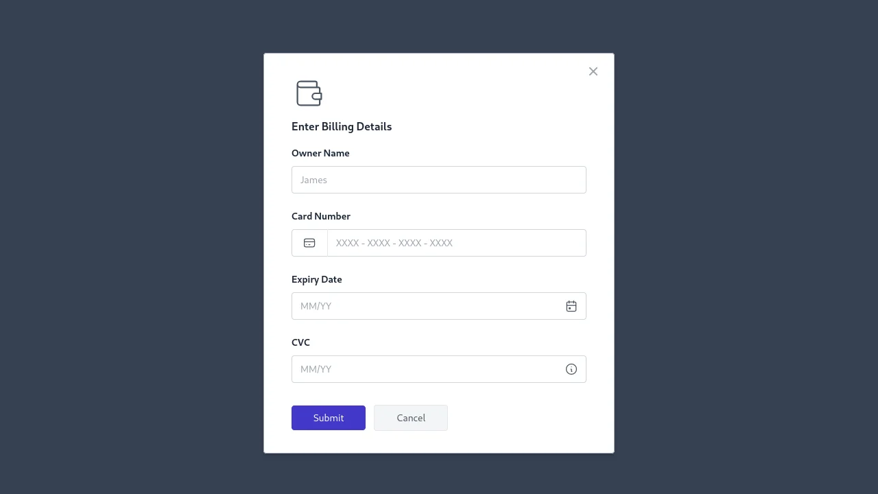 Tailwind CSS Modal Component