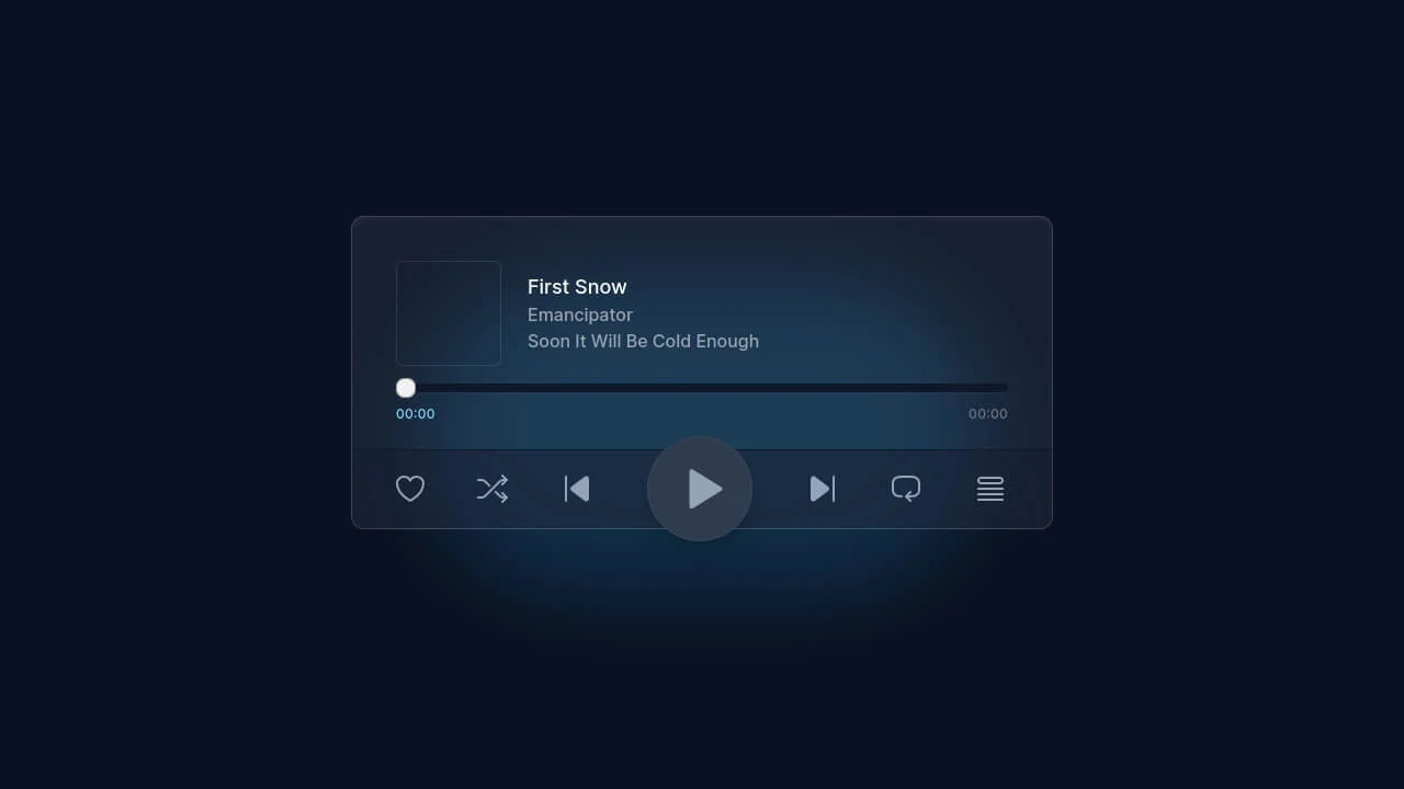 Tailwind 3.0 Audio Player