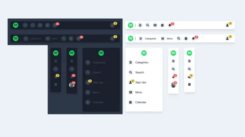 Collection of free Tailwind CSS navbar components from Codepen and other resources