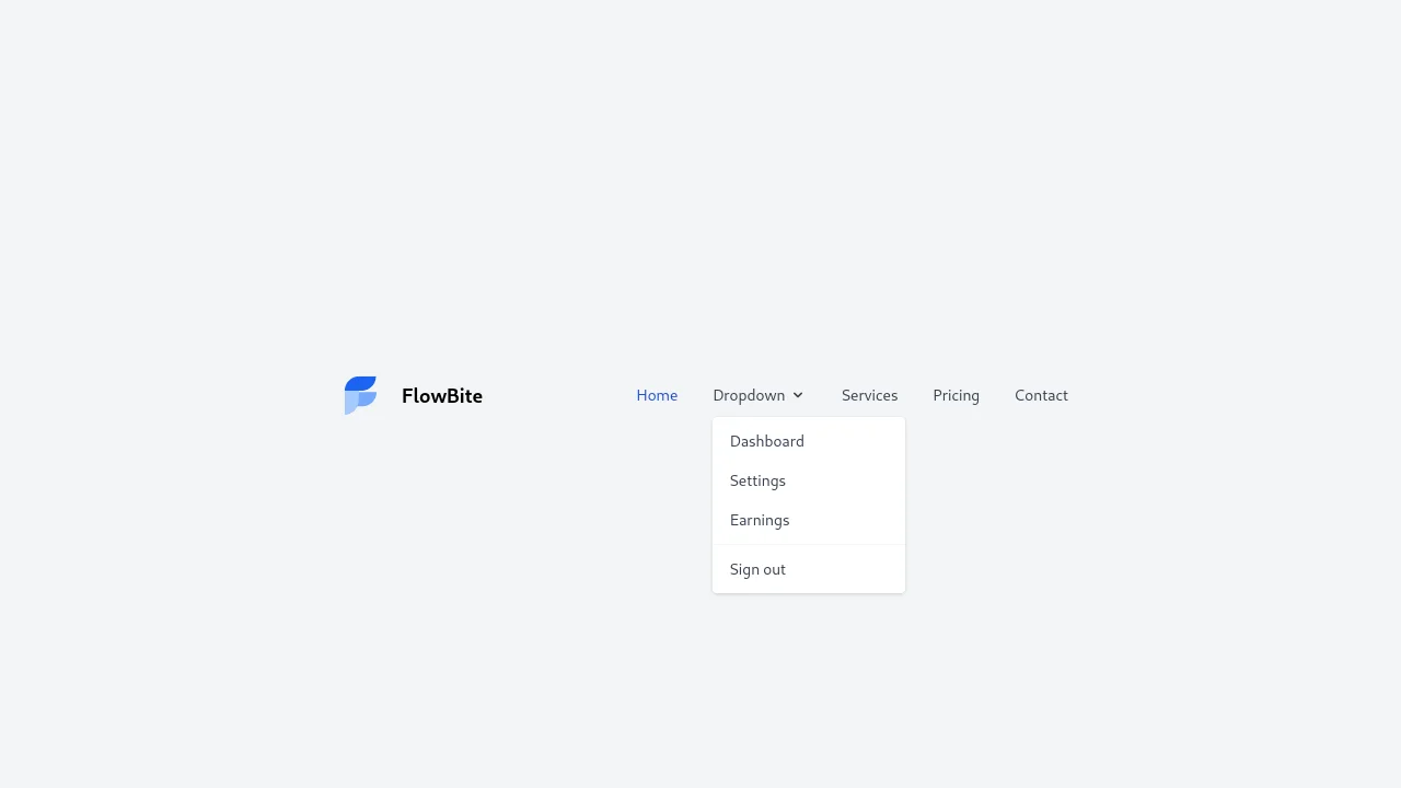 Tailwind CSS Dropdown Navigation Bar