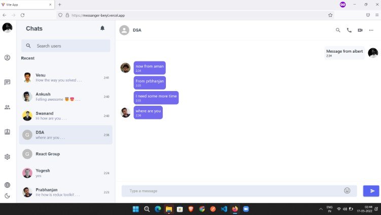 Messaging App Built On React And Redux With Socket.Io For Real Time Chatting
