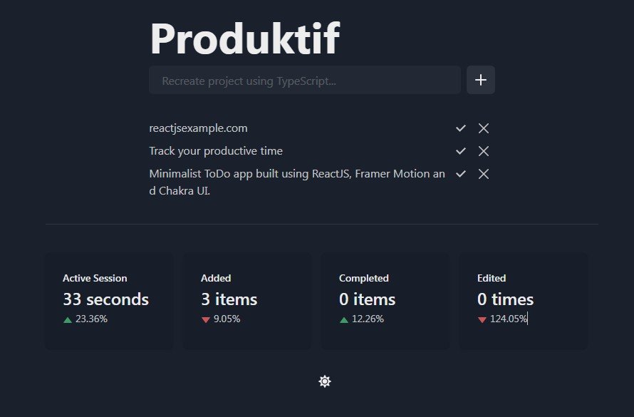 Minimalist ToDo app built using ReactJS, Framer Motion and Chakra UI