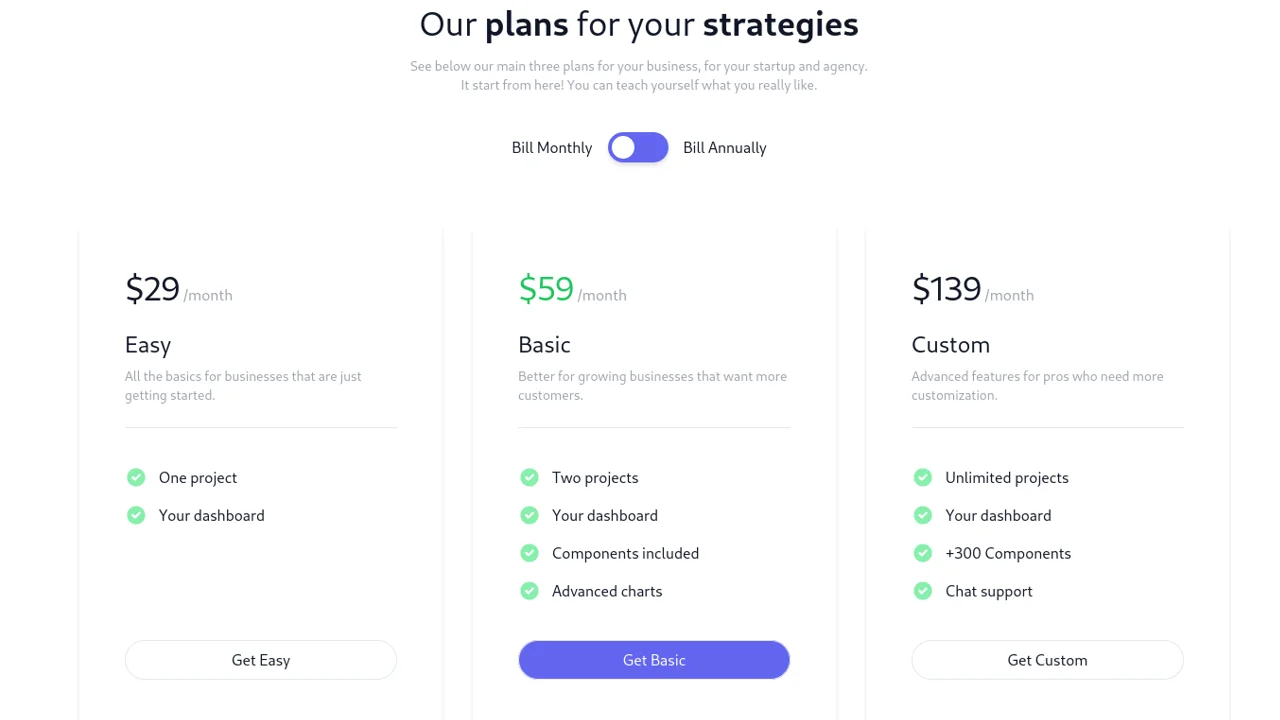 Pricing Page