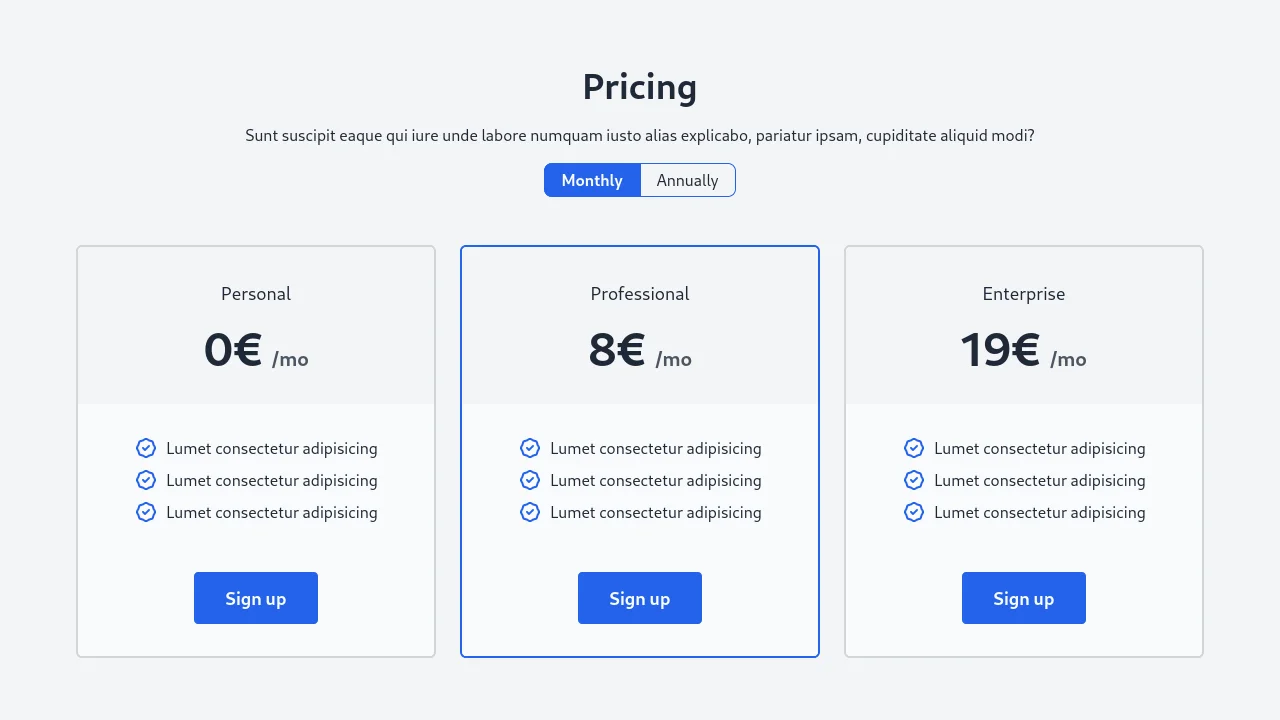 Pricing #3