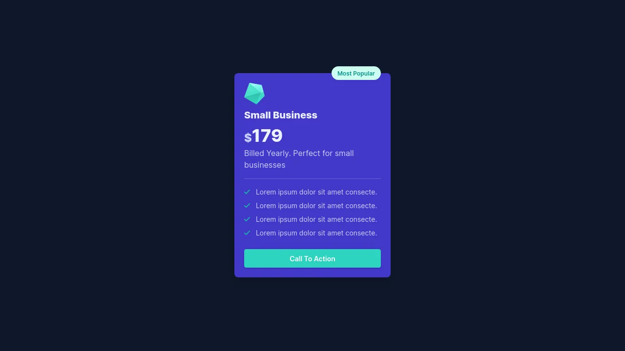 Pricing Tabs - Tailwind CSS