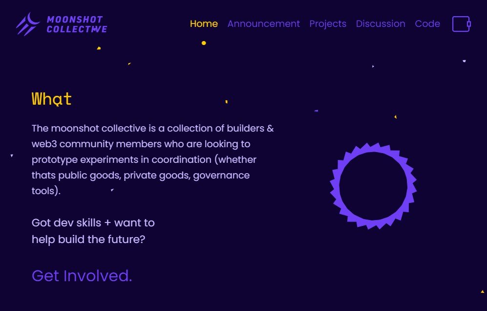 Moonshot Website Built With React