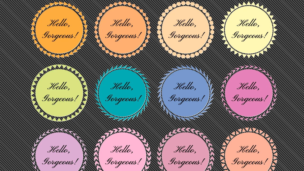 Pure CSS Circular Border Patterns