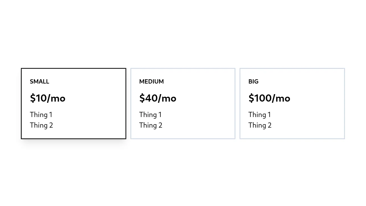 Lo-fi Tailwind CSS Radio Button Cards