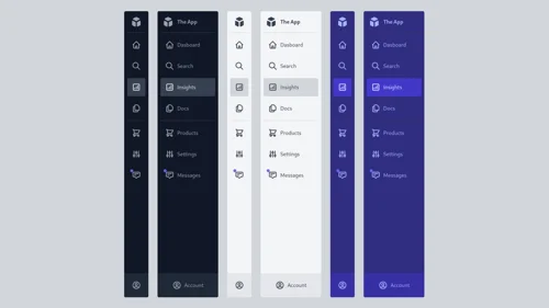Collection of free Tailwind CSS sidebar components from Codepen and other resources