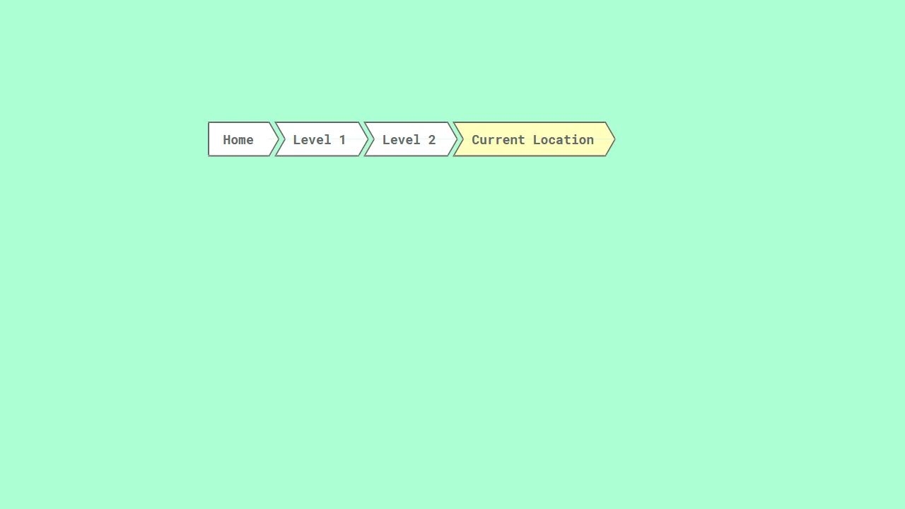 CSS Cut-Up Breadcrumbs