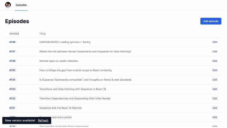 Notify users of your Next.js app when a new deploy is available