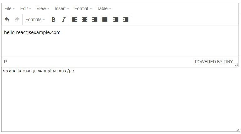 Offical TinyMCE React component