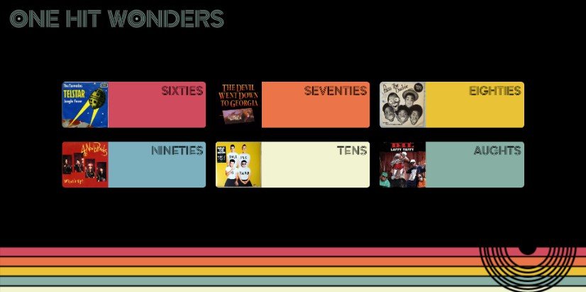 One Hit Wonders App using React