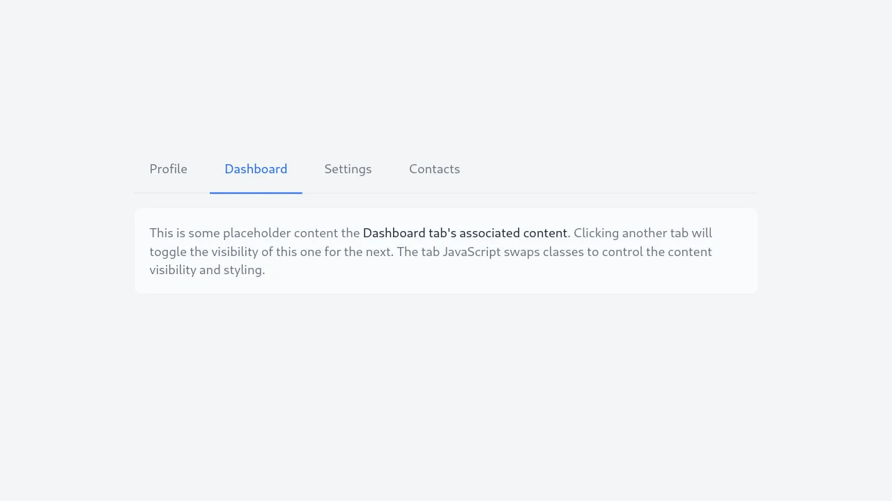 Tailwind CSS Tabs