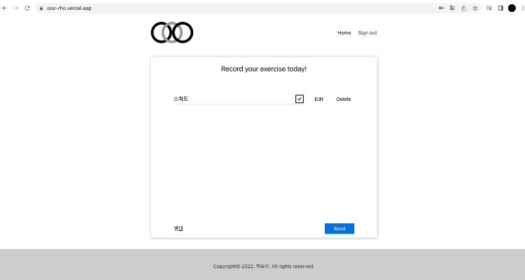 Ounwan: Record today's workout app, built using React