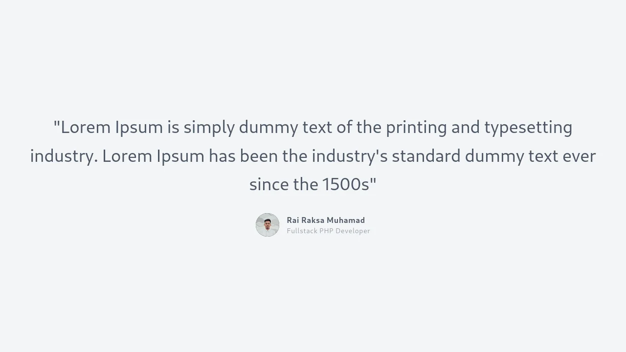 Testimonial Typography