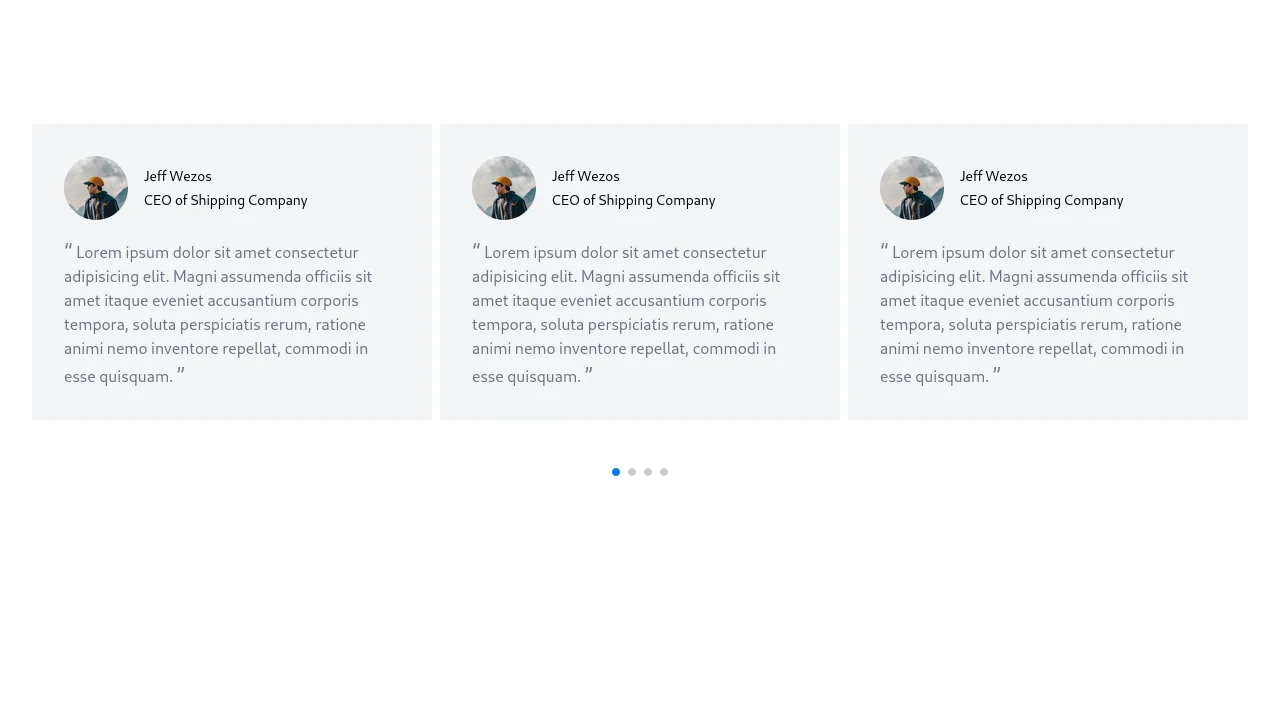 Testimonial Slider with Pagination