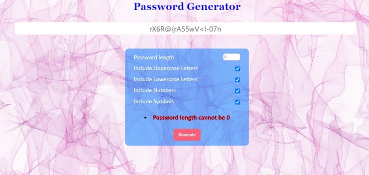 Password Generator application made using React