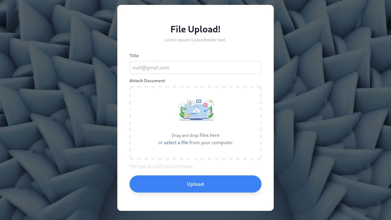 TailwindCSS File Upload