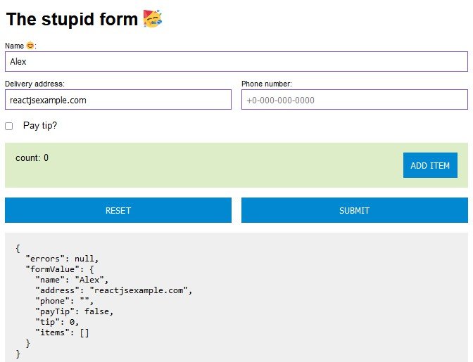 Powerful and flexible forms for React