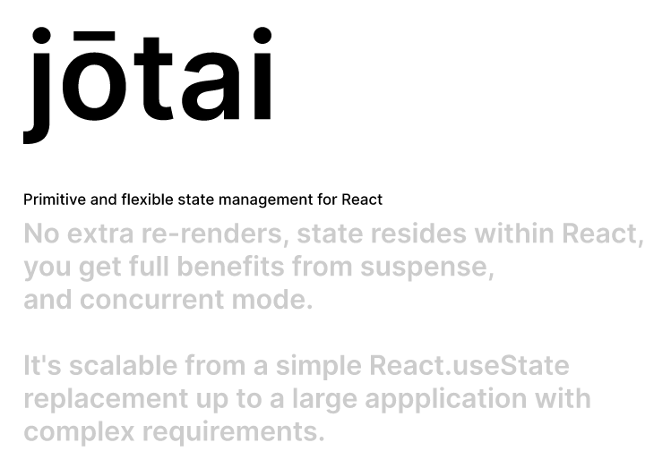 Primitive and flexible state management for React