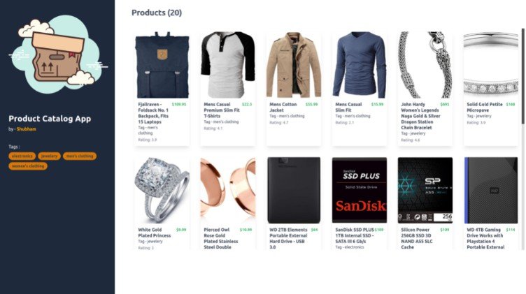 Product Catalog App Build Using React.js & Tailwind CSS