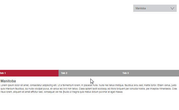 React Accessible, Responsive Tabs and Dropdown