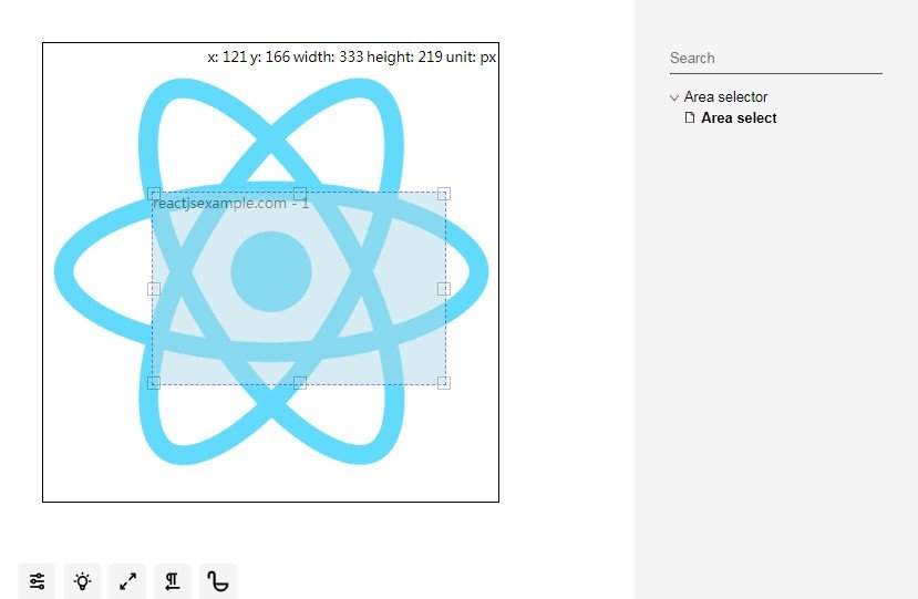 React component to select multiple areas/regions of images