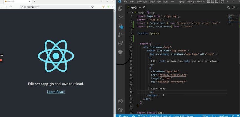 React component to wrap Forge Viewer