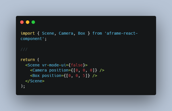 React Components for easier AFrame usage