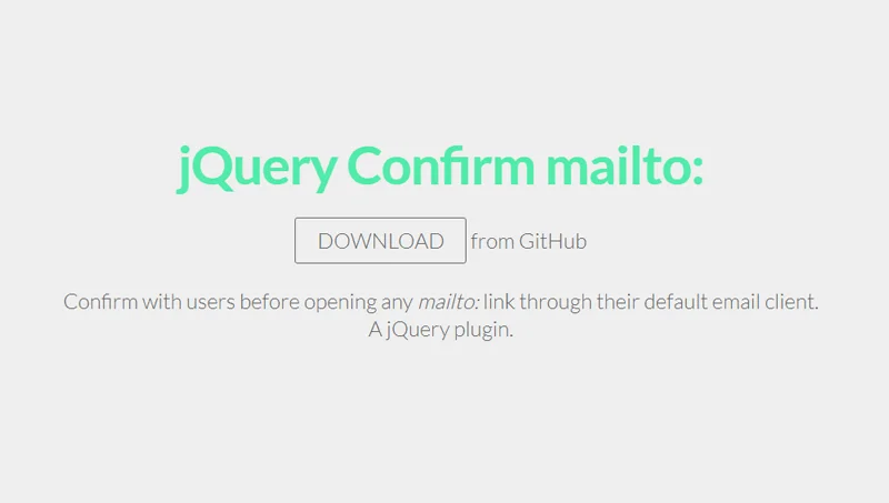 jQuery Confirm mailto: