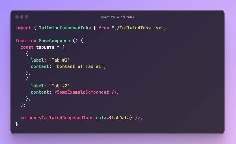 React Context-powered tabs with Tailwind styling