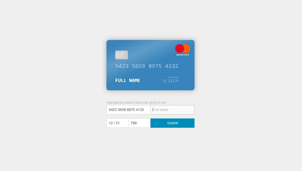 Collection of free jQuery credit card plugins. Credit card forms with input mask and validation.