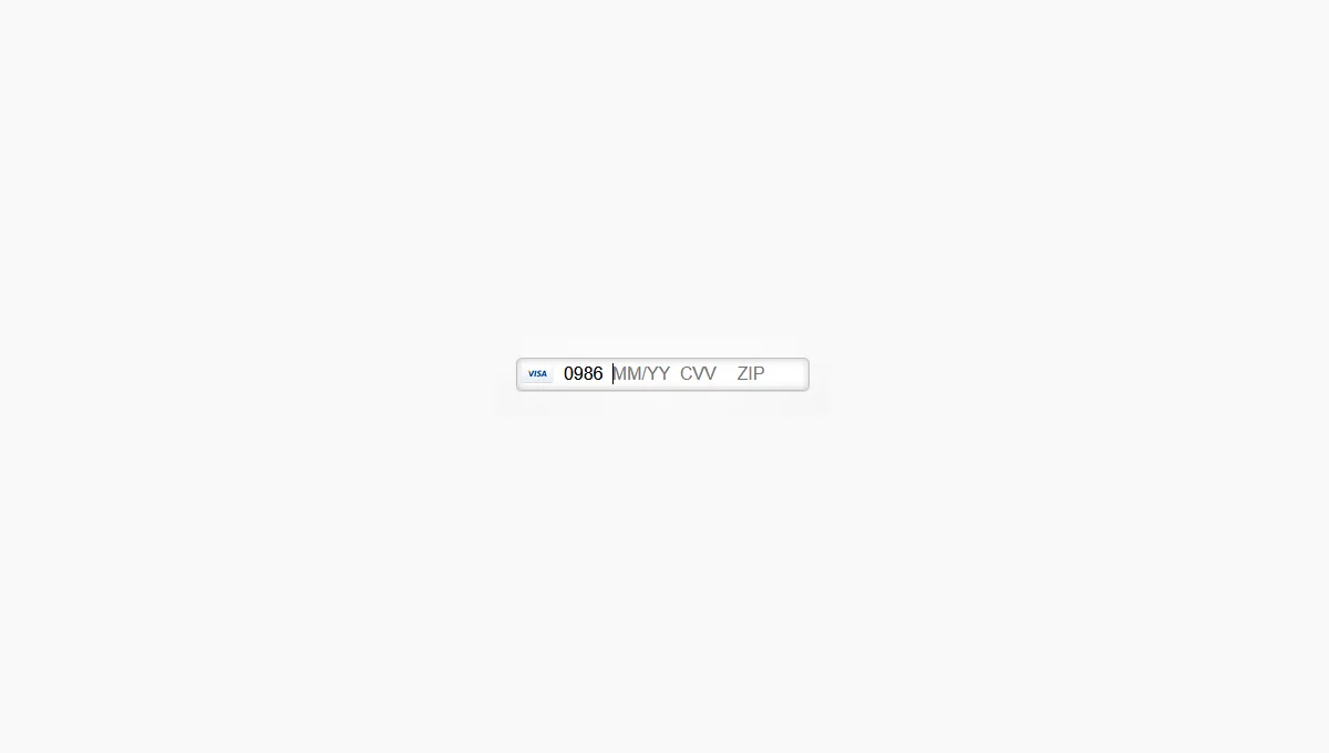 Single-Field Credit Card Input