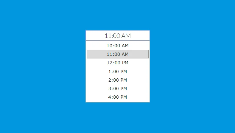 jQuery Timepicker